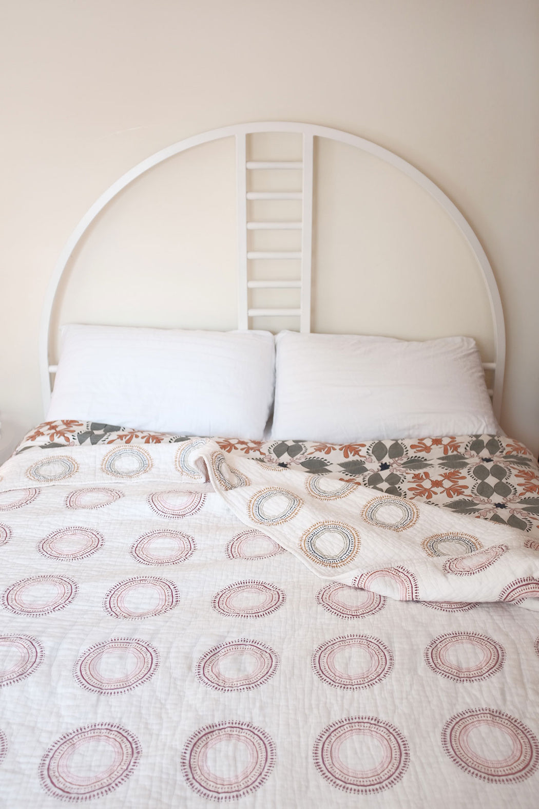 Gold to Pink Medallion Quilt