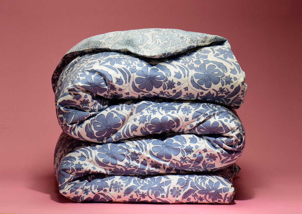 Double Blue Homegrown Duvet Cover