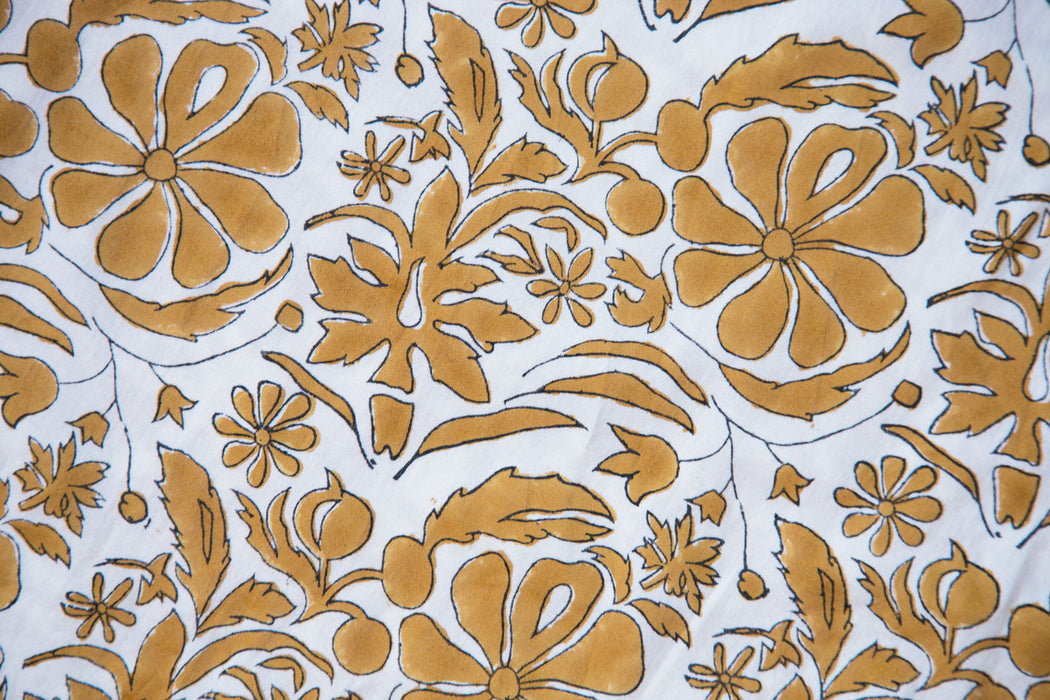 Homegrown Duvet Cover- Gold/White
