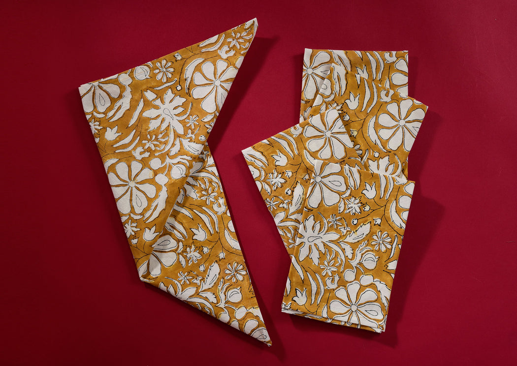 Gold Homegrown Napkins • Set of 5