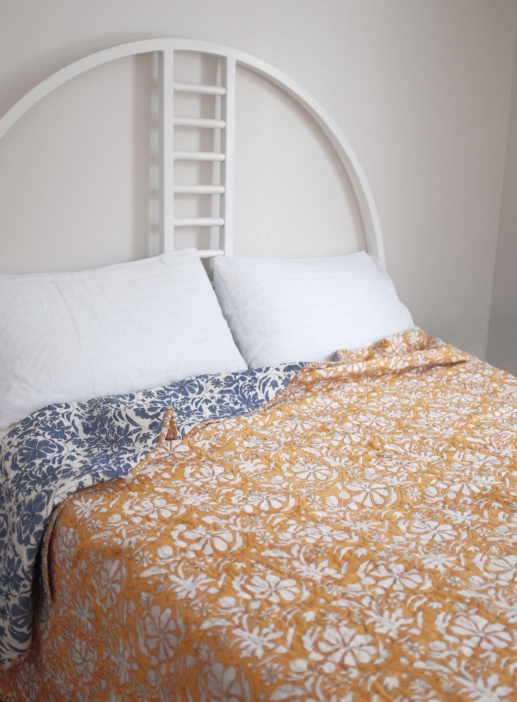 Gold and Cornflower Homegrown Quilt