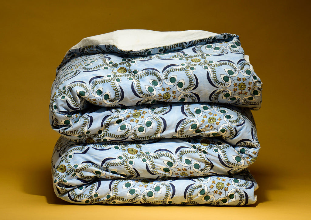 Blue Chloe Duvet Cover